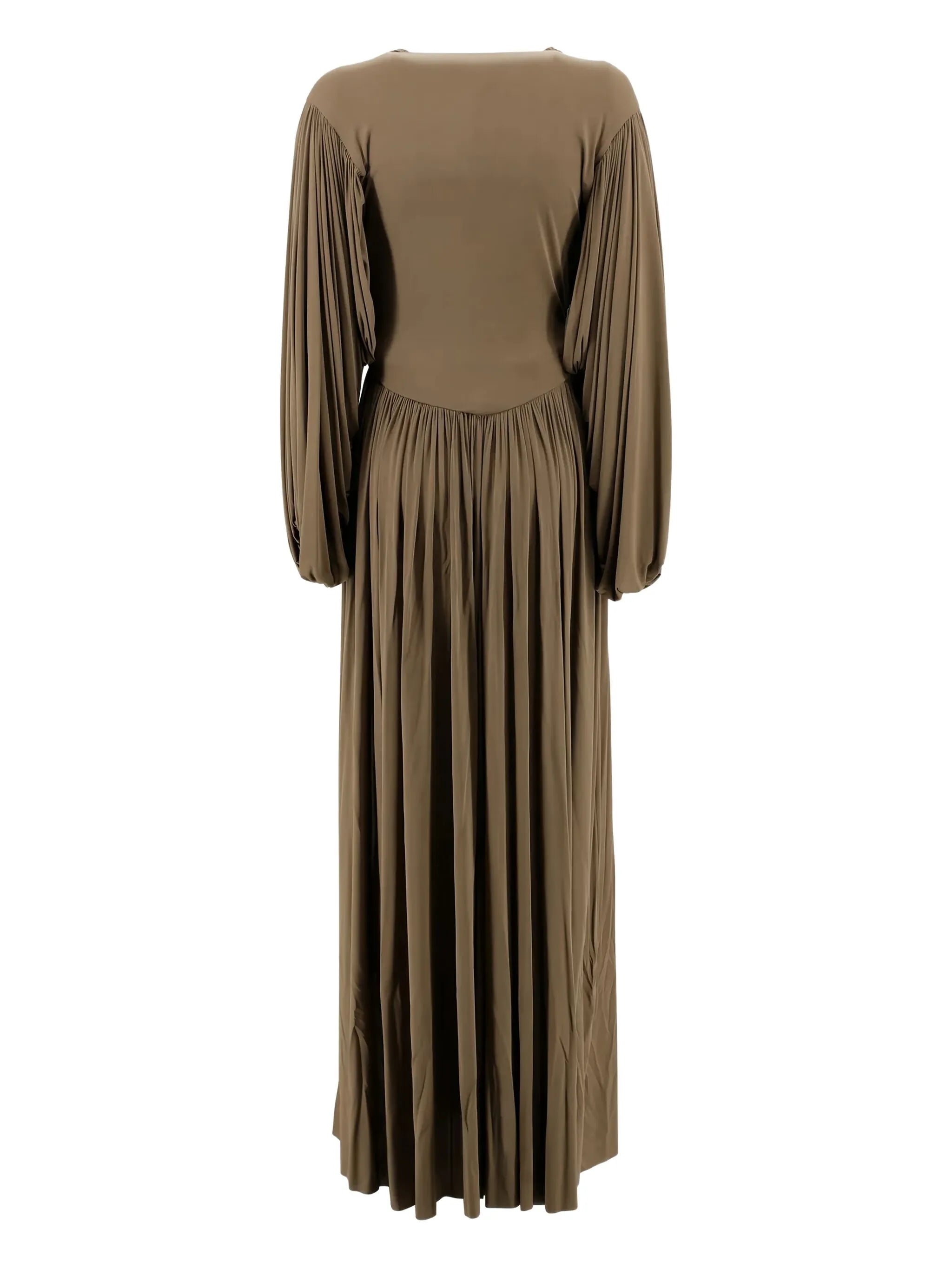 Draped V-neck maxi dress