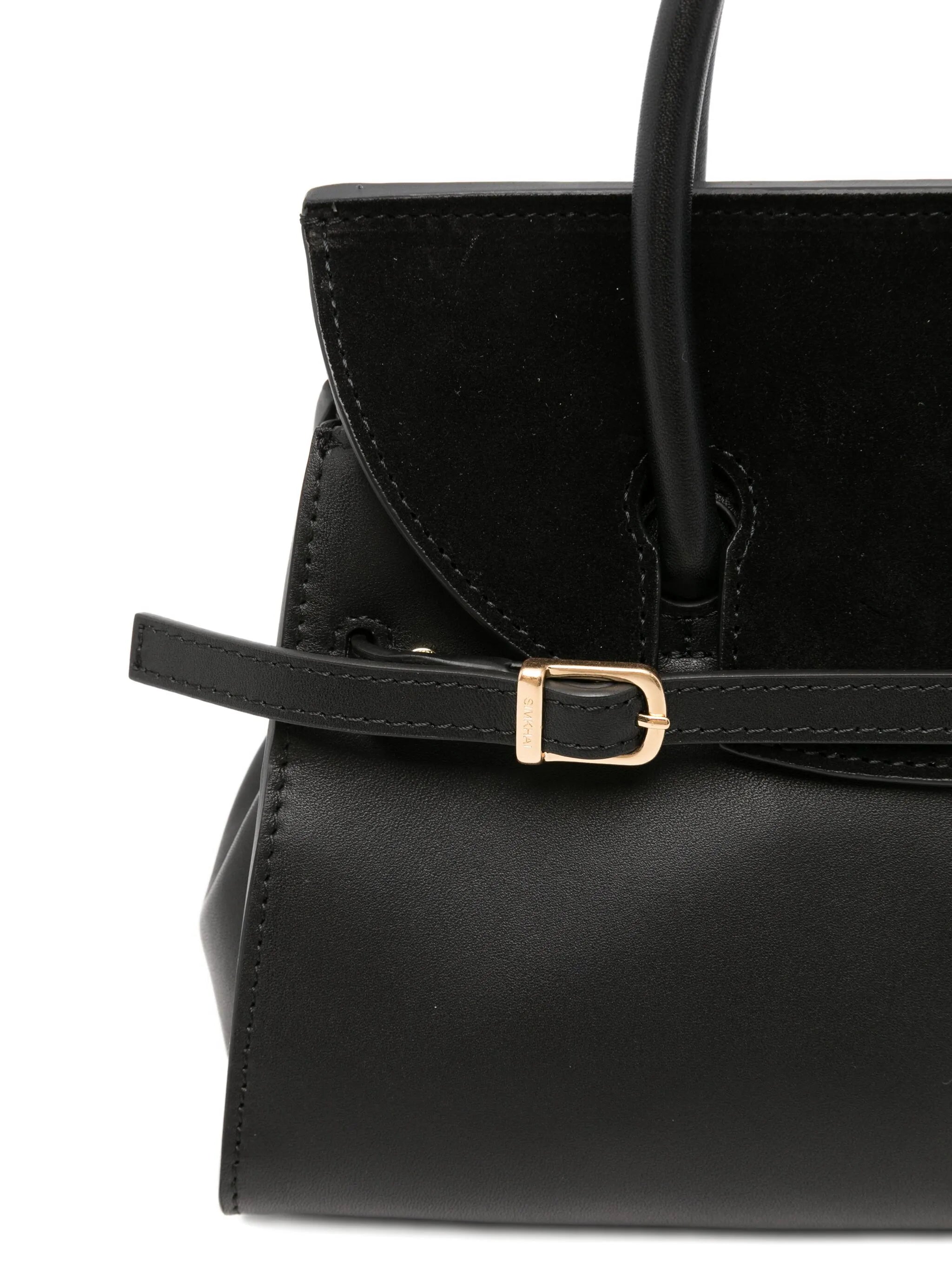River small suede top handle bag