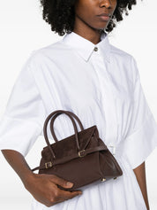 River small suede top handle bag