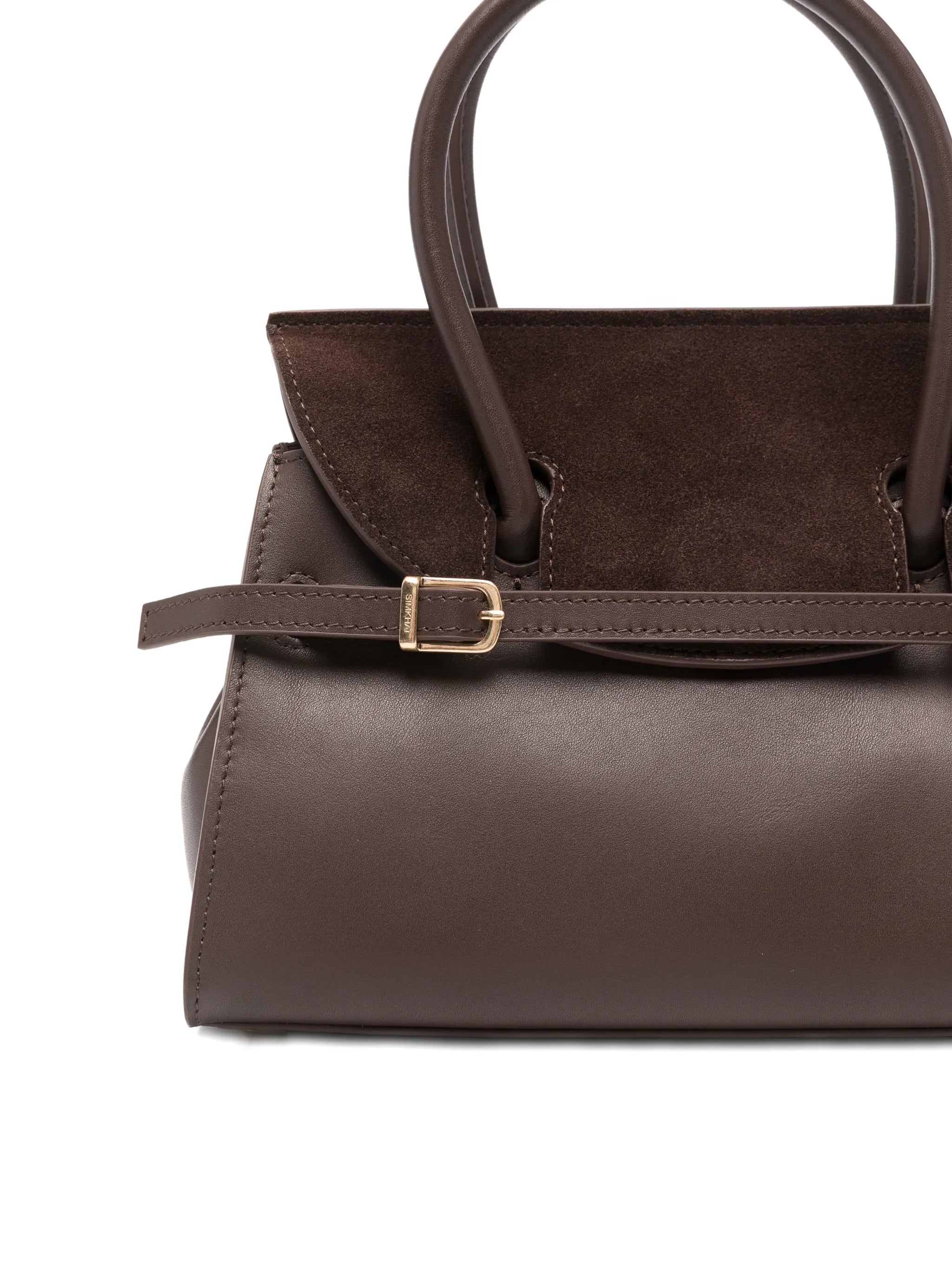 River small suede top handle bag