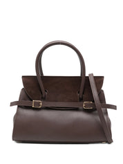 River small suede top handle bag