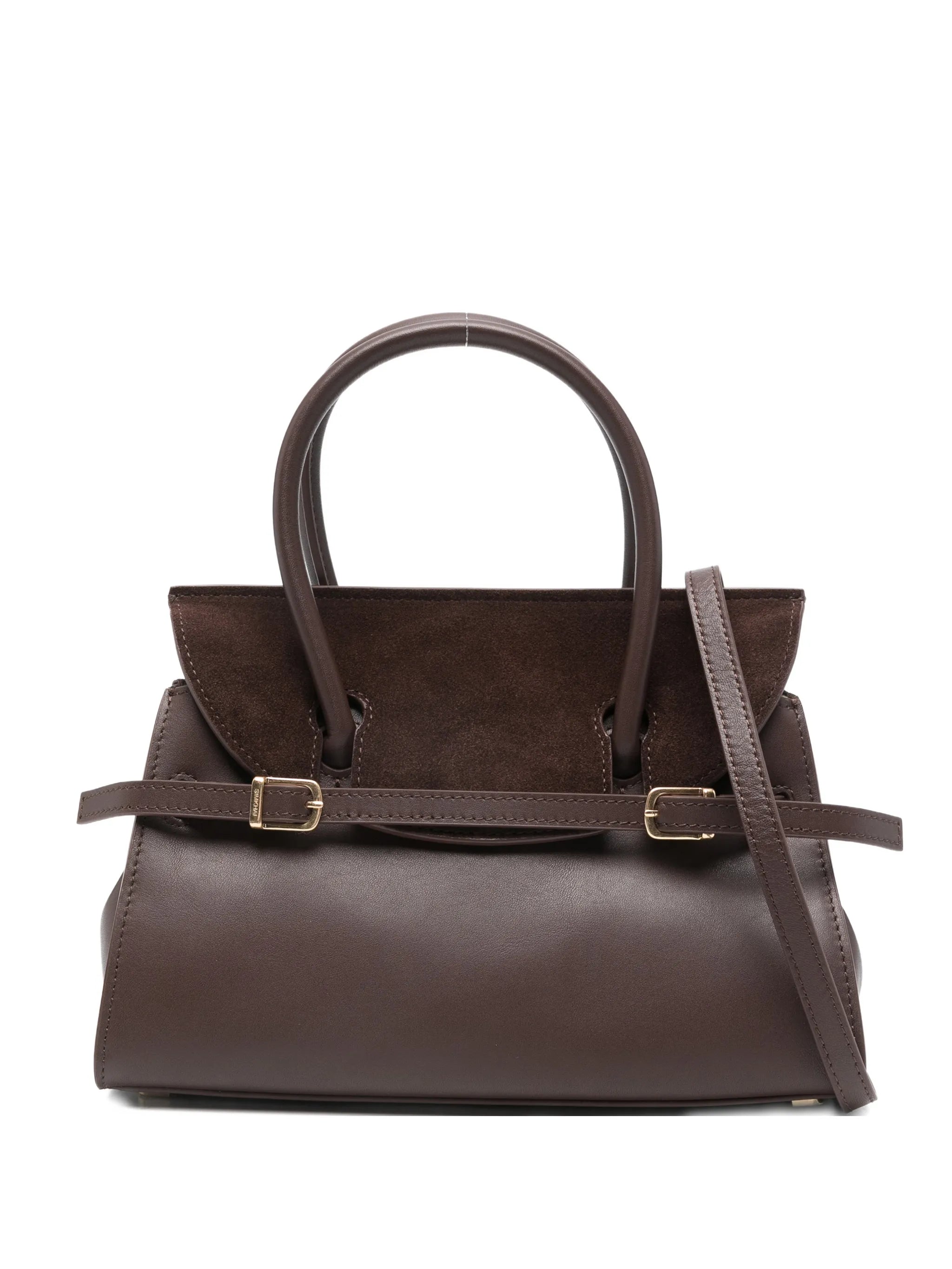 River small suede top handle bag