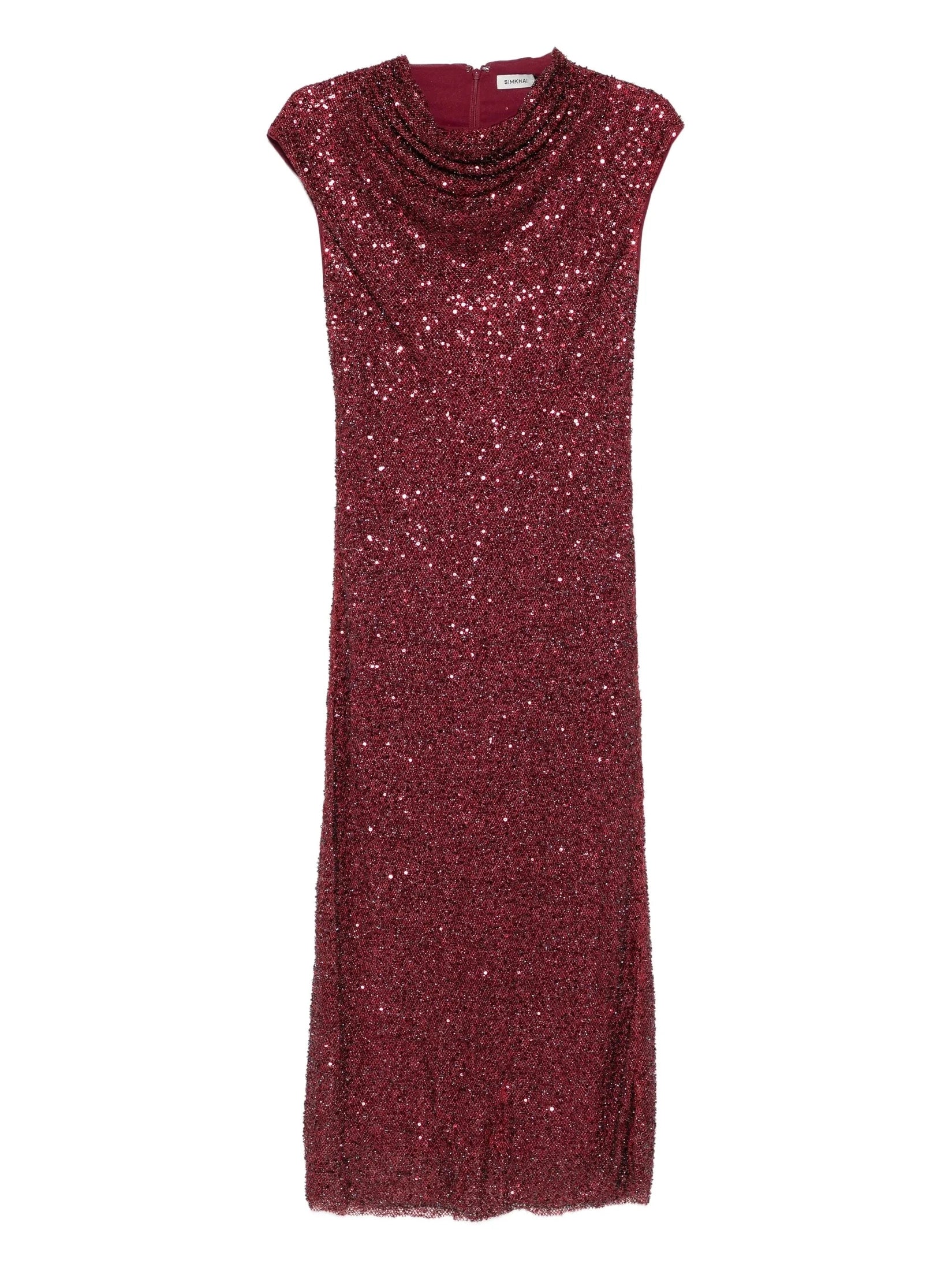 Zaria cowl neck midi dress