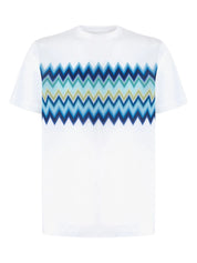 Short sleeve t-shirt with zigzag insert