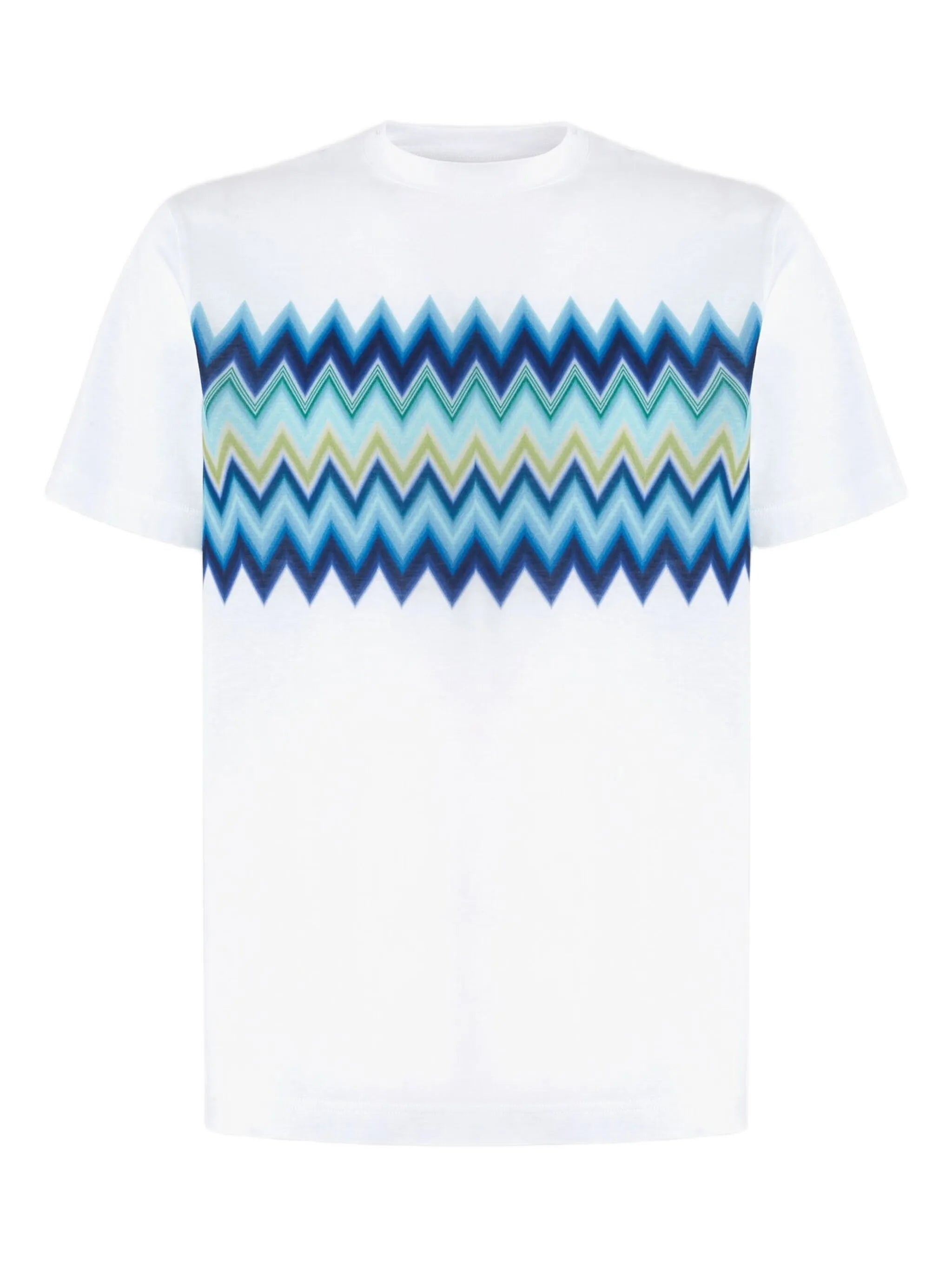Short sleeve t-shirt with zigzag insert