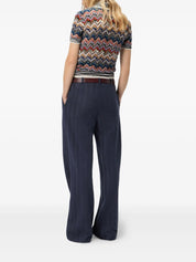 Tailored pants with zigzag pattern