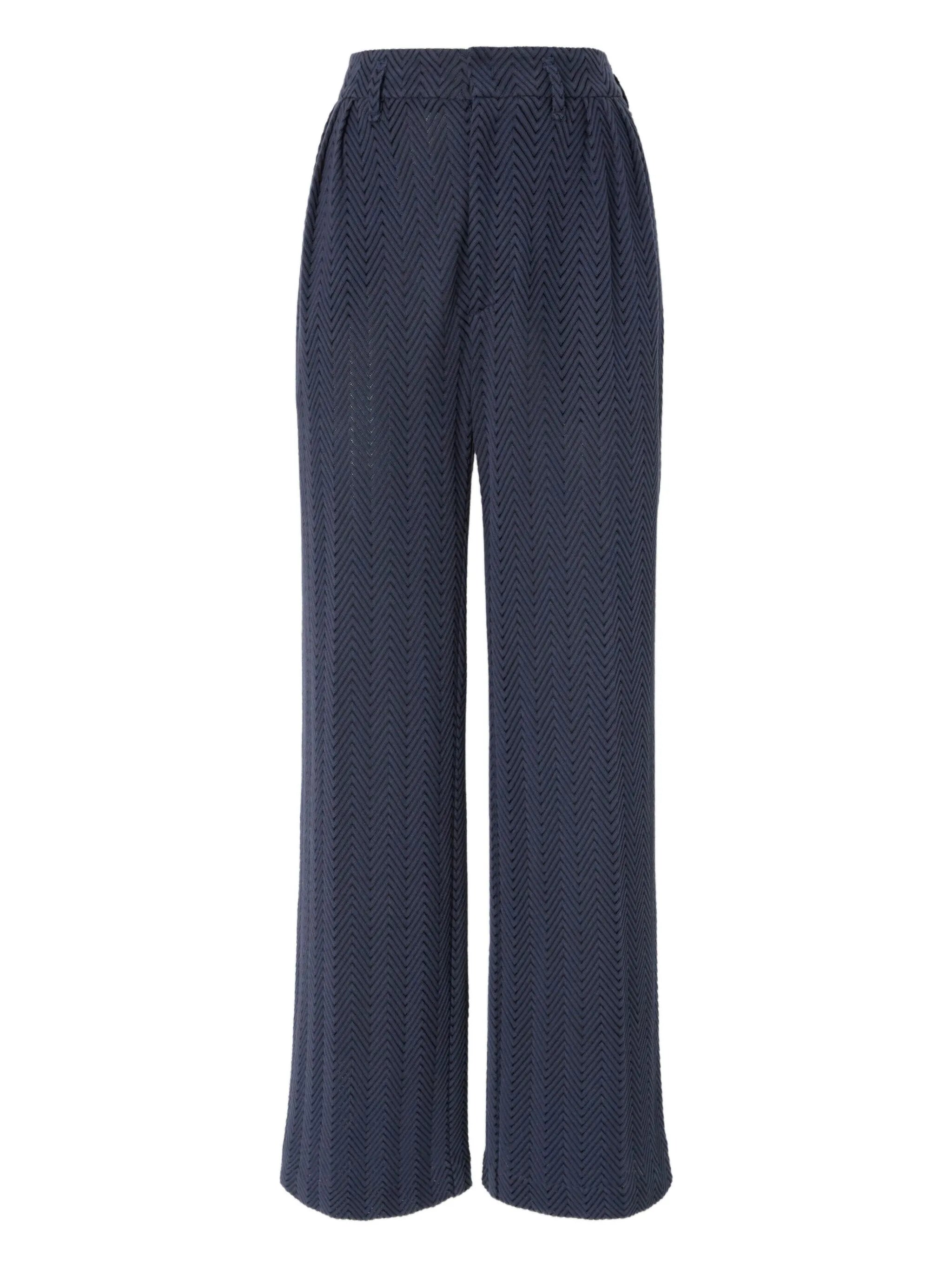 Tailored pants with zigzag pattern