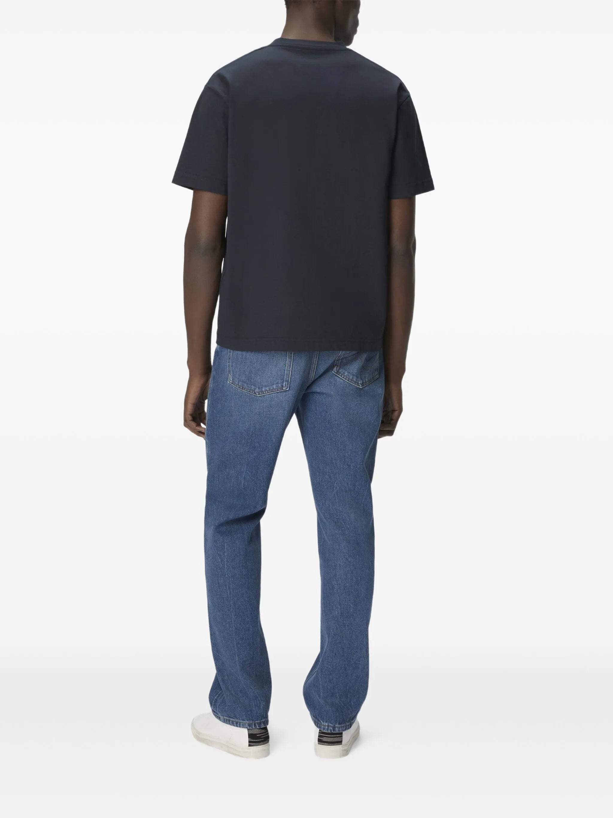 Short sleeve t-shirt with flame zigzag insert and logo