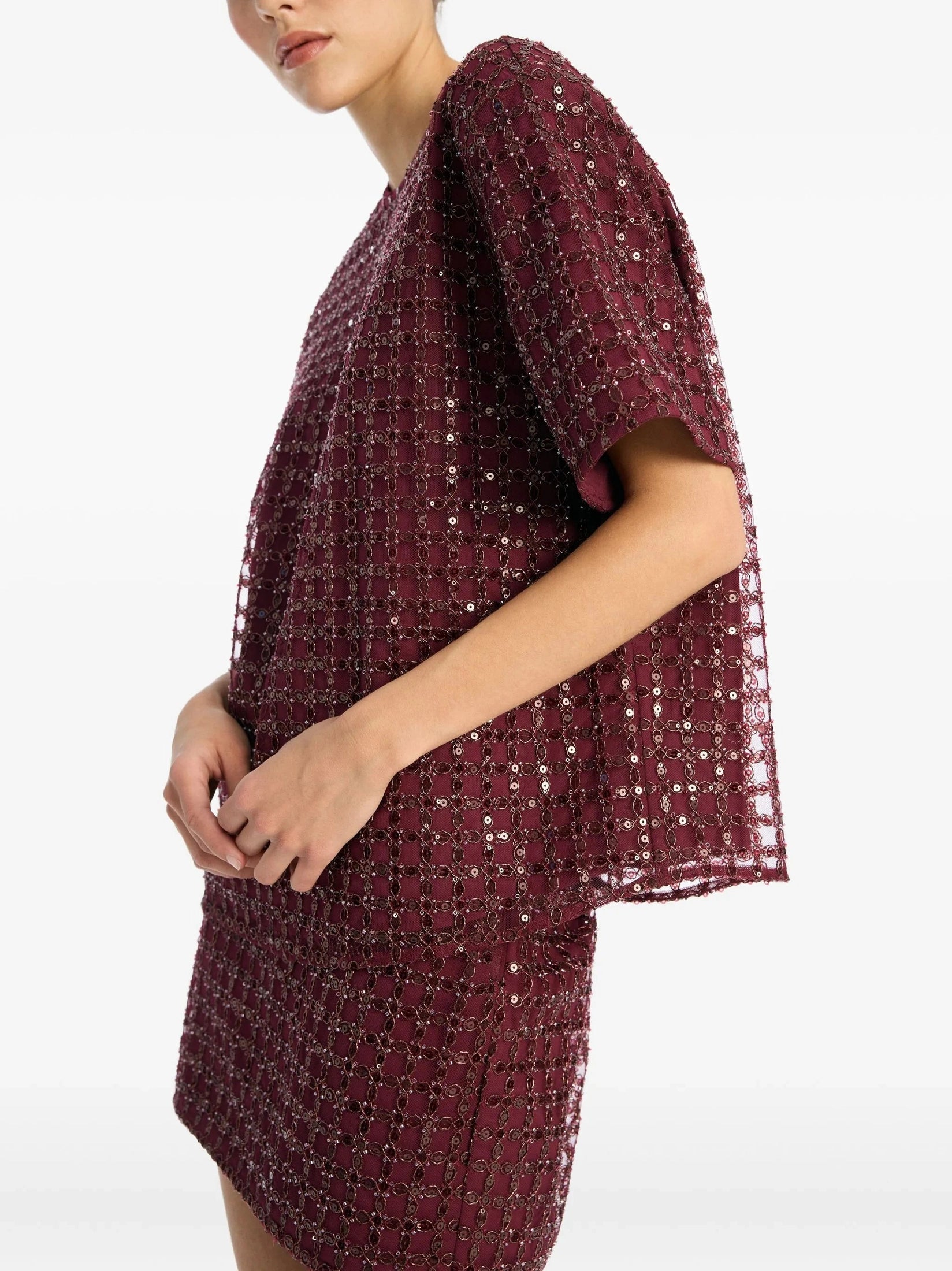 Beaded mini skirt
