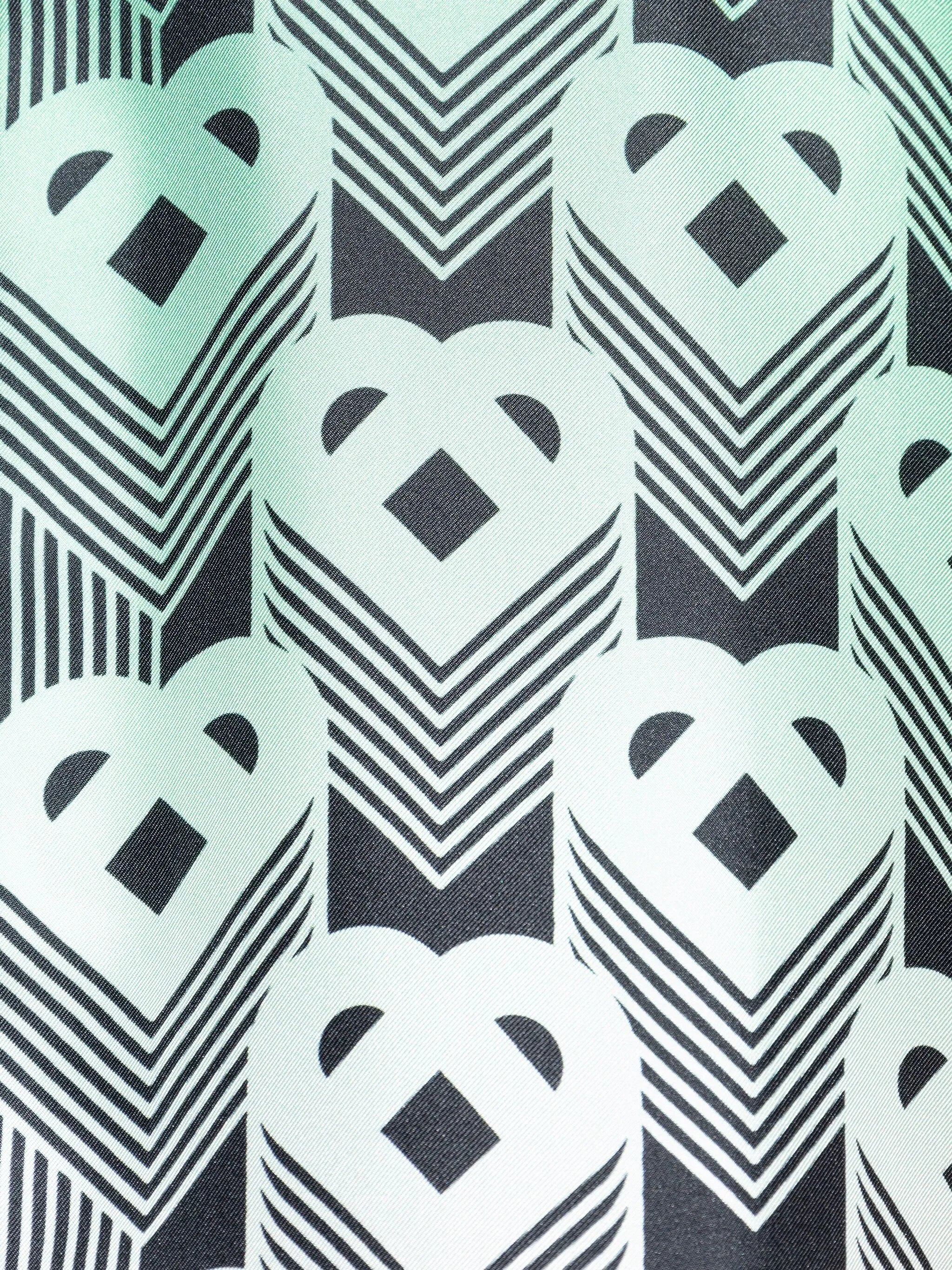 GRADIENT MONOGRAM SHORT SLEEVE SILK SHIRT