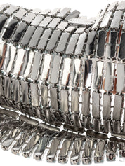 SILVER CRYSTAL BOW MINI SHOULDER BAG