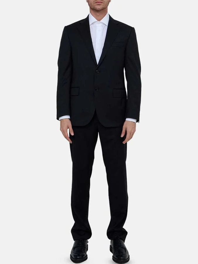 Corneliani drop 7 lined wool suit
