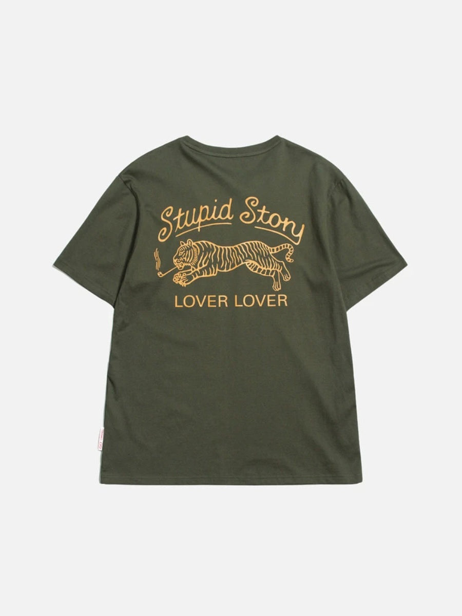 Stupid story tiger basic tee