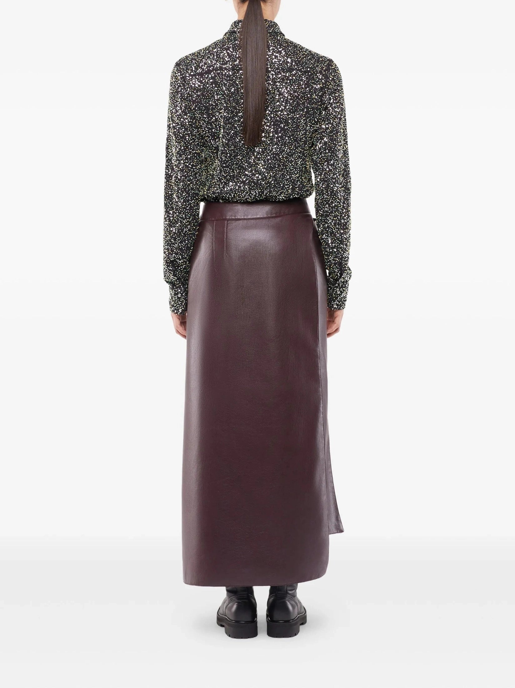 Sequin-Embellished Long-Sleeve Shirt