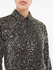 Sequin-Embellished Long-Sleeve Shirt