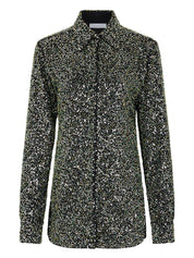 Sequin-Embellished Long-Sleeve Shirt