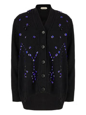 CRYSTAL EMBELLISHED CARDIGAN SWEATER