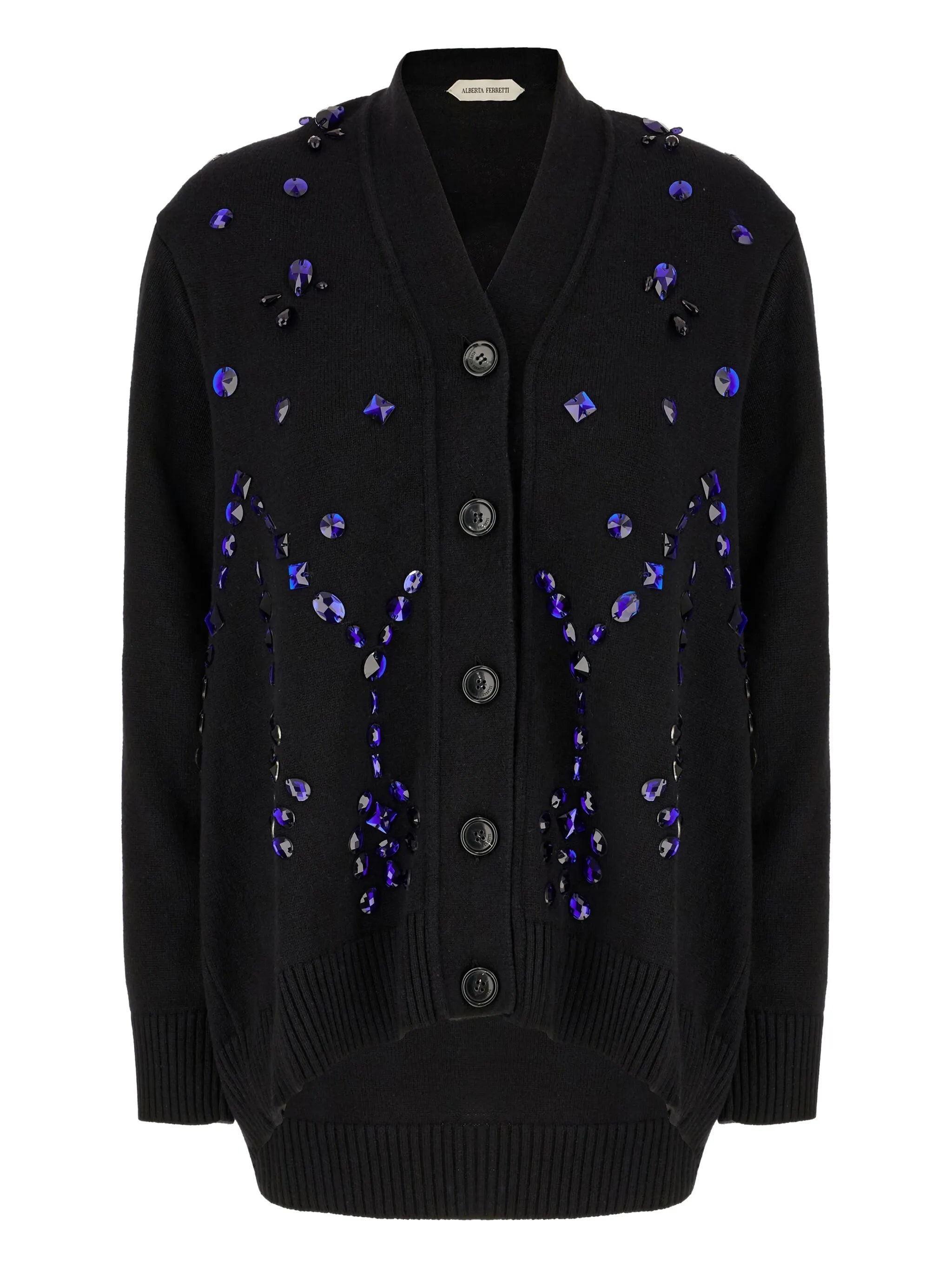 CRYSTAL EMBELLISHED CARDIGAN SWEATER