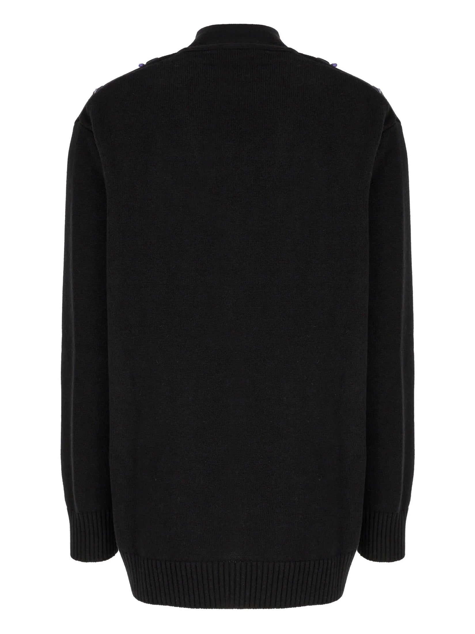 Crystal embellished cardigan sweater