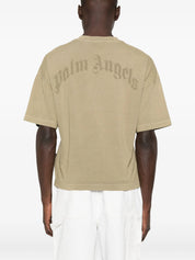 CURVED LOGO LOOSE COLLAR TEE ARMY GREEN