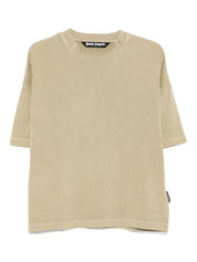 CURVED LOGO LOOSE COLLAR TEE ARMY GREEN