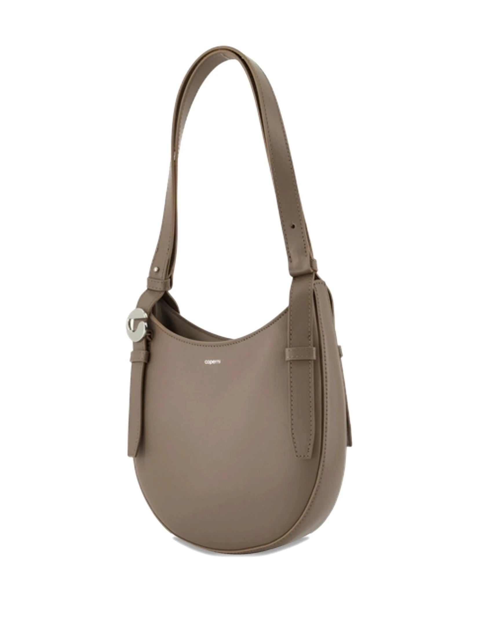 Belt-Detail Half-Moon Shoulder Bag