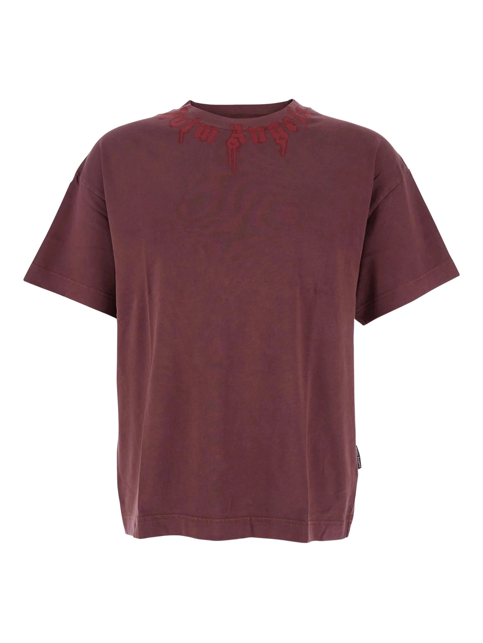 Neck logo reg tee burgundy red