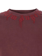 NECK LOGO REG TEE BURGUNDY RED