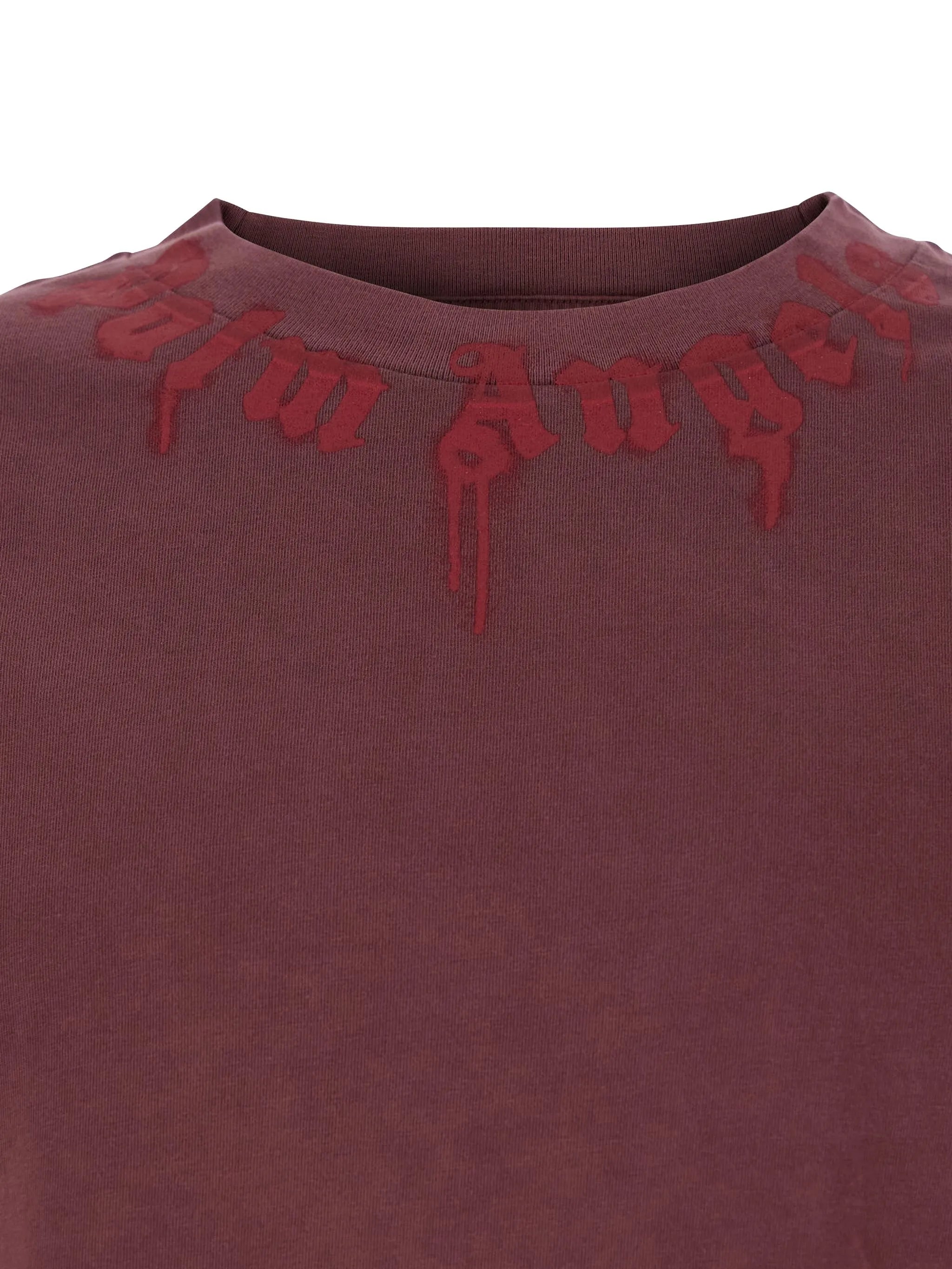 NECK LOGO REG TEE BURGUNDY RED