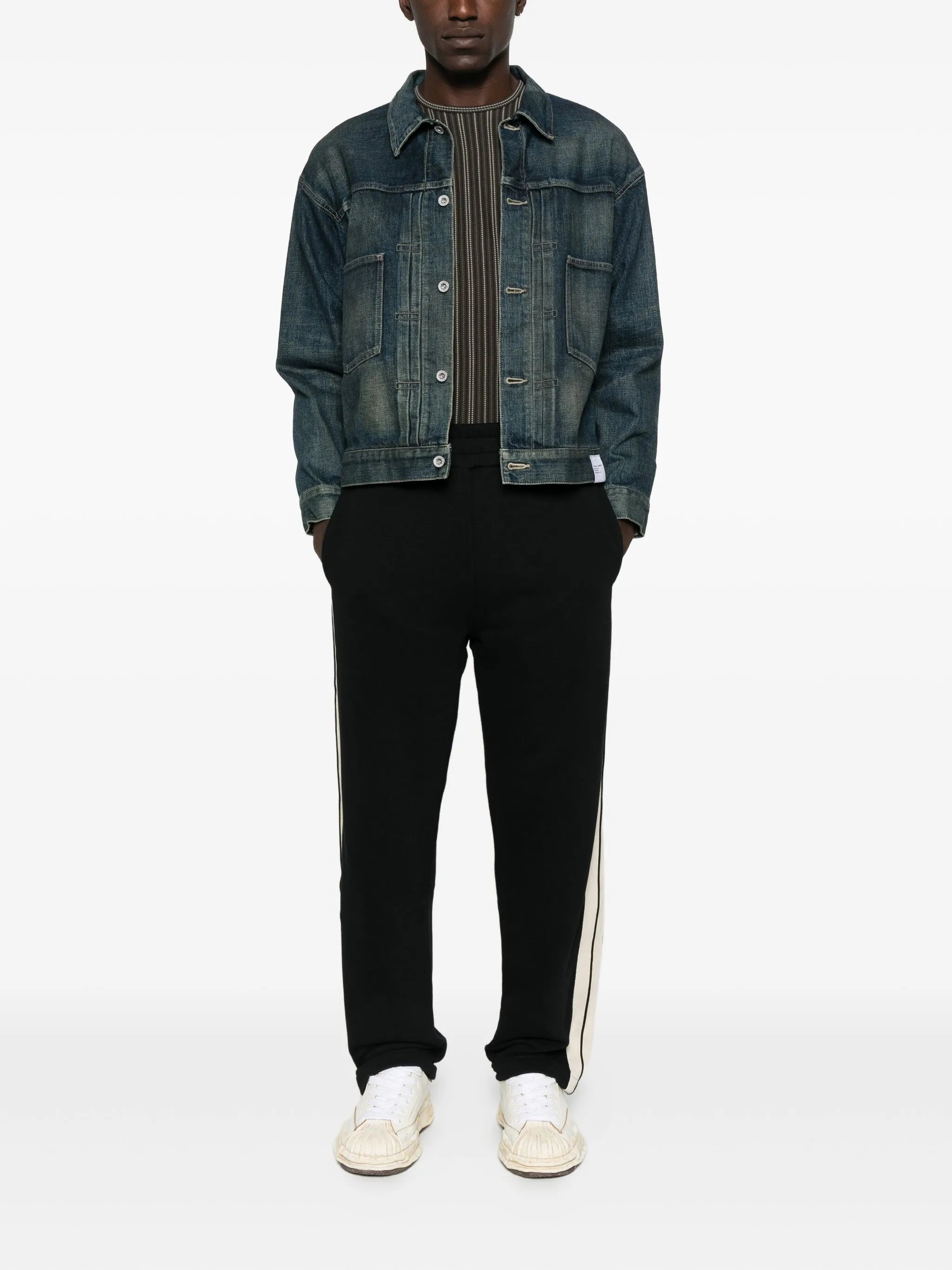 CURVED LOGO TRACK SWEATPANTS BLACK OFF