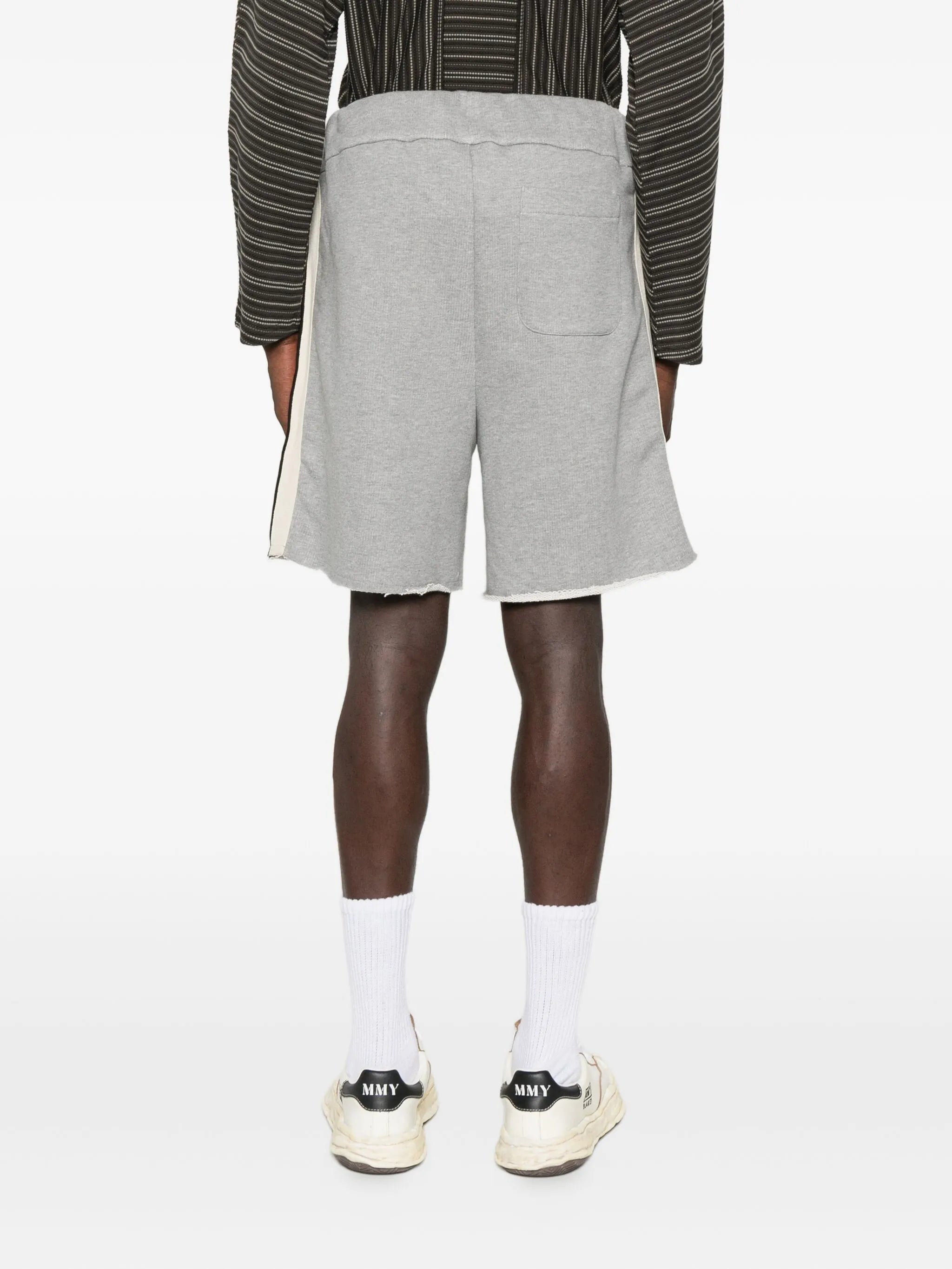 CURVED LOGO TRACK SWEATSHORT GREY MELANG