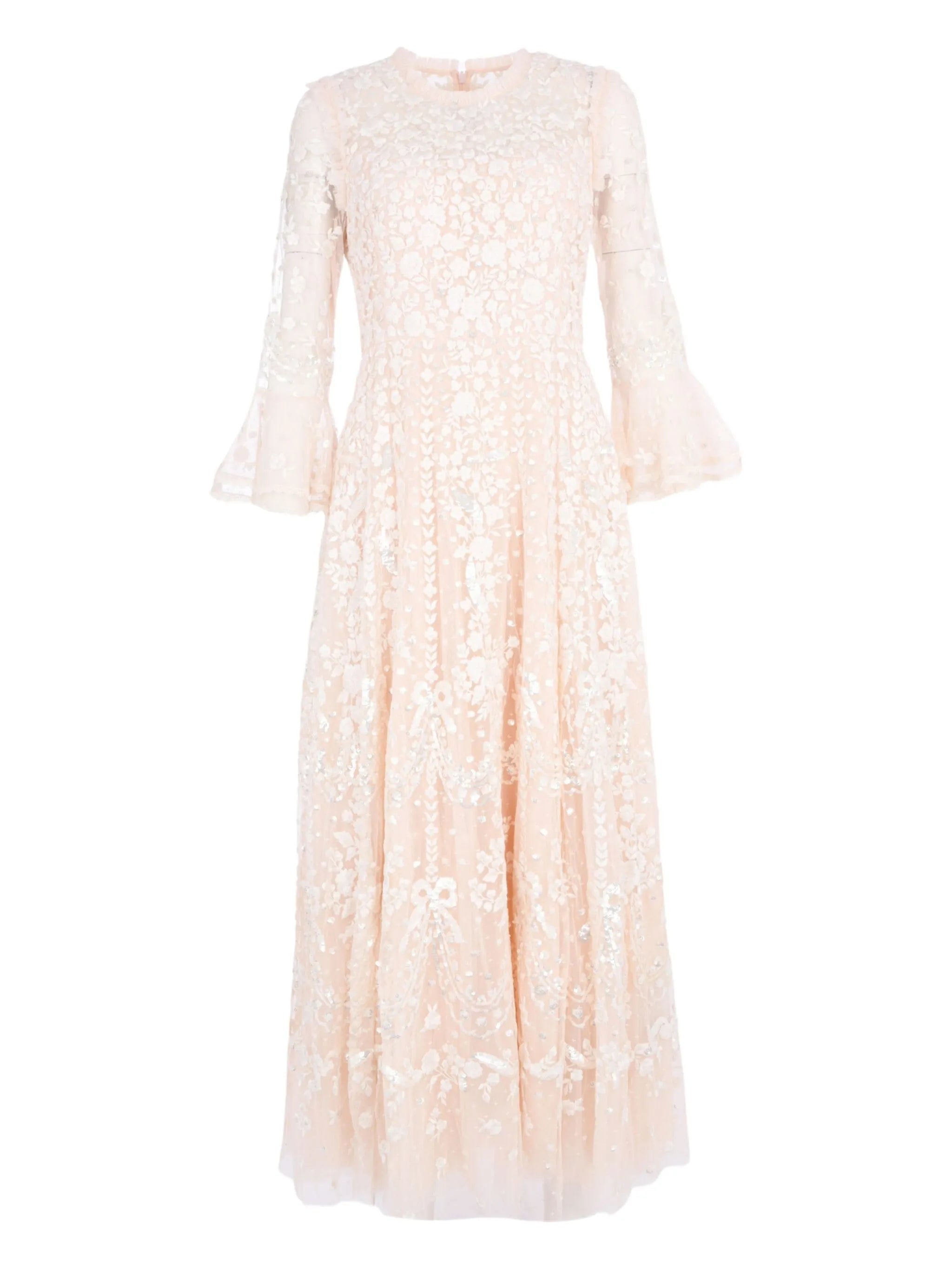 ADELINE ROUND NECK ANKLE GOWN