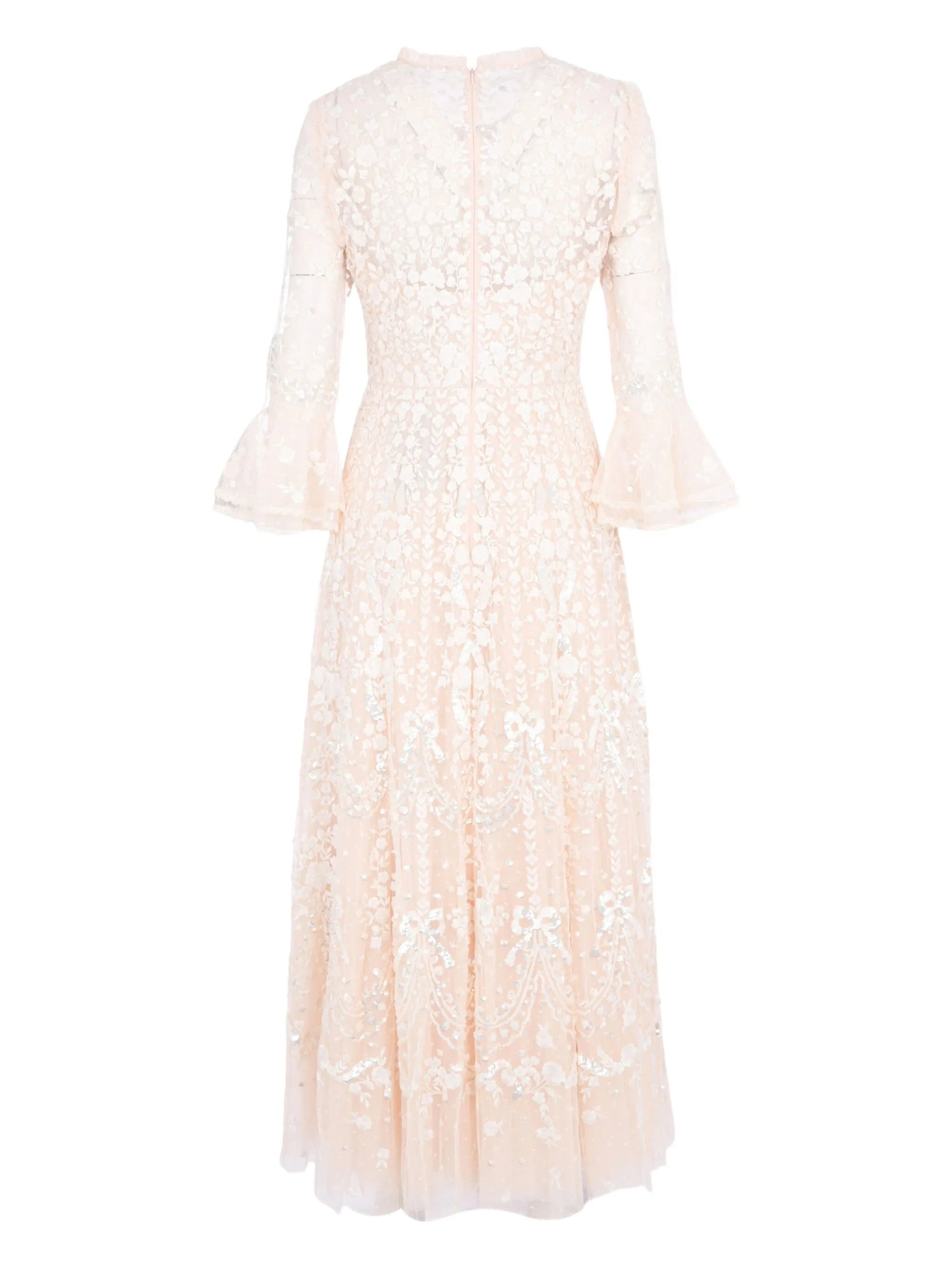 ADELINE ROUND NECK ANKLE GOWN