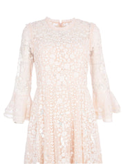 ADELINE ROUND NECK ANKLE GOWN