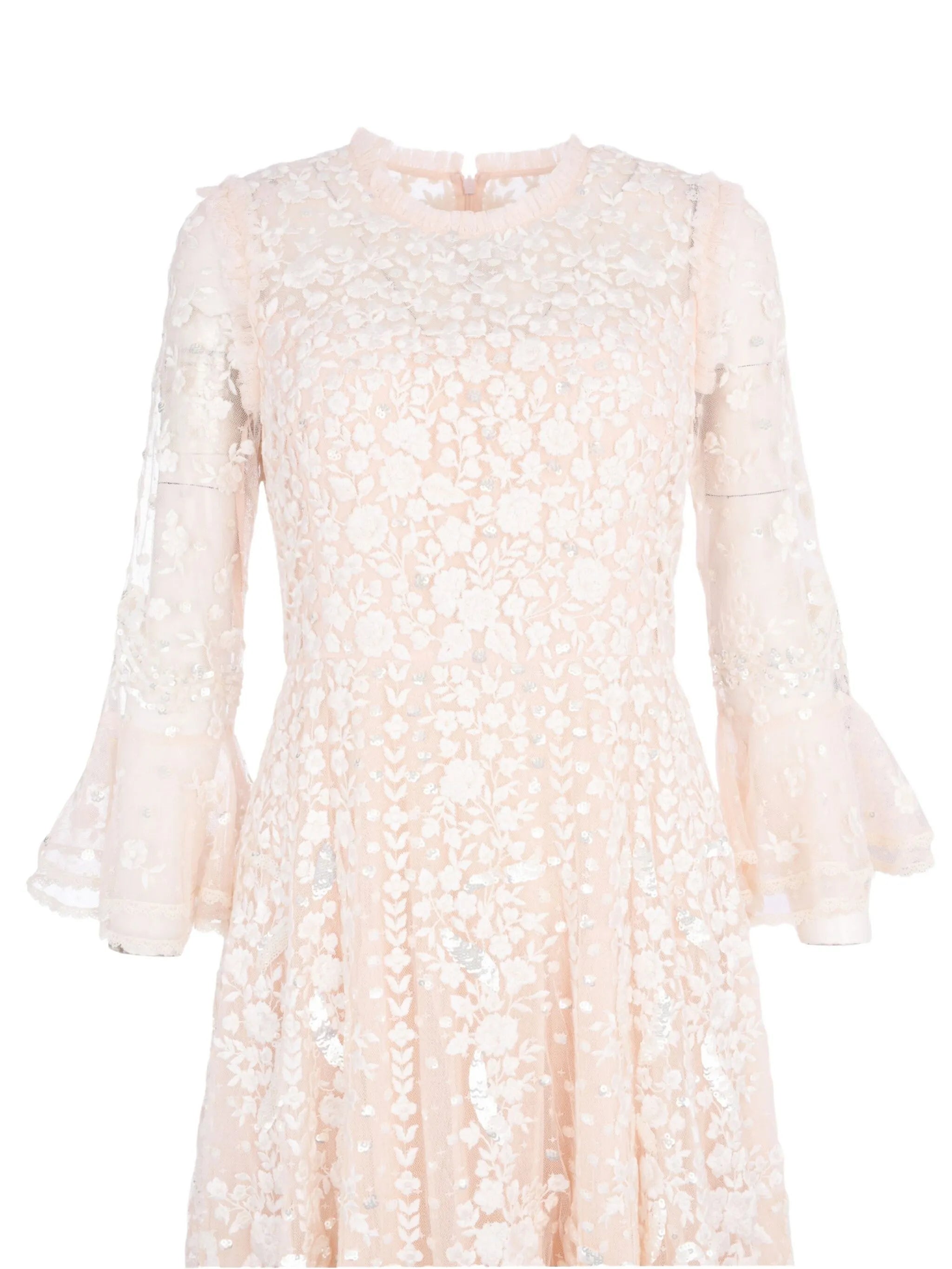 ADELINE ROUND NECK ANKLE GOWN