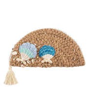 Seashell duo clutch blue seashells
