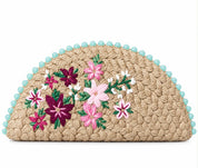 Pink floral garden clutch pink floral garden