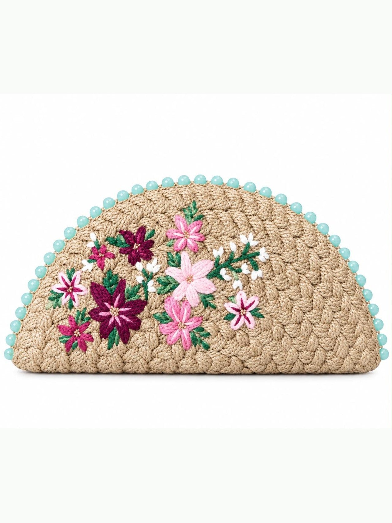 Pink floral garden clutch pink floral garden