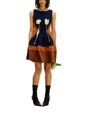 SENNA NEEDLE PUNCH MINI DRESS