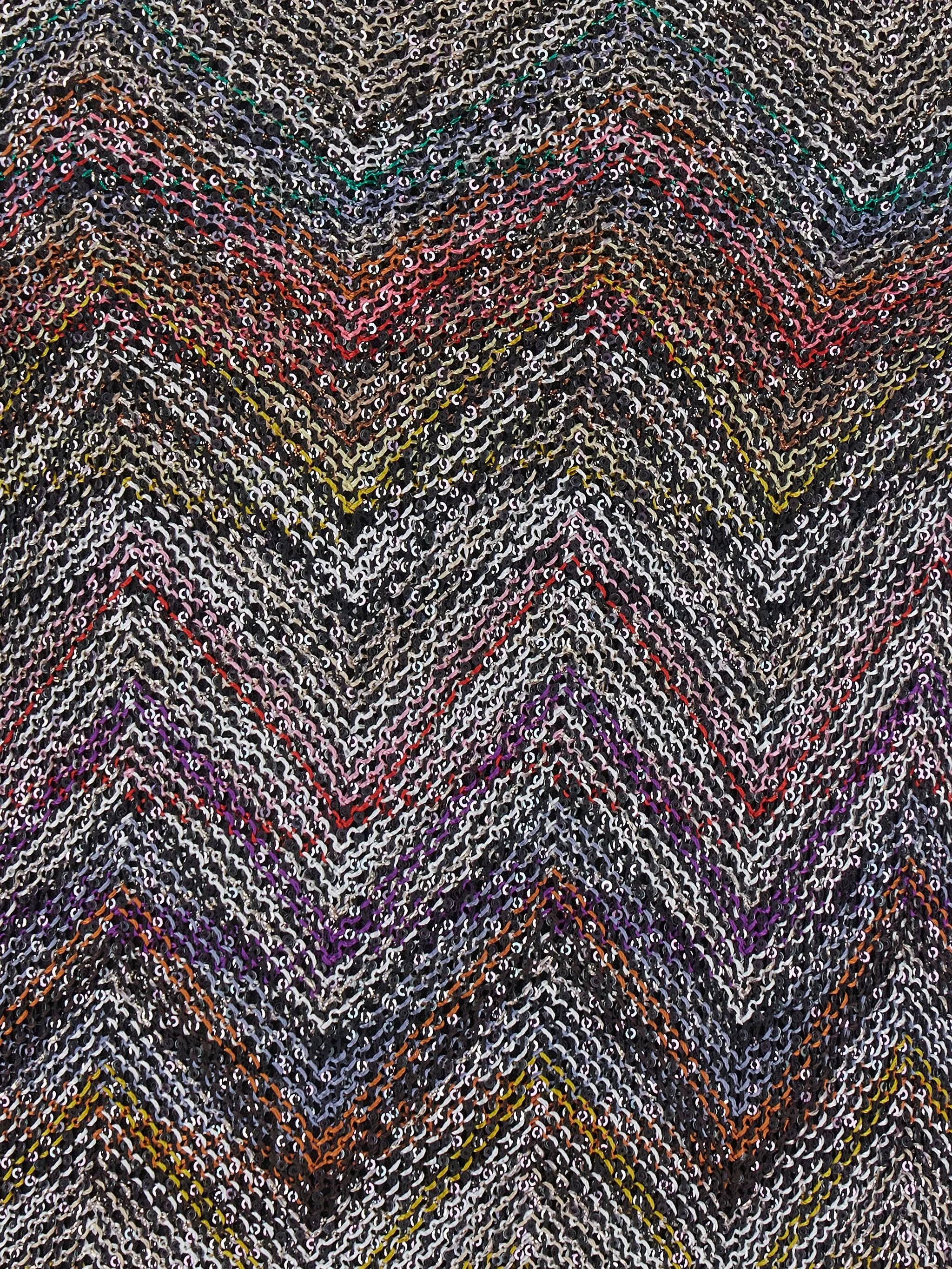 Bustier long dress with zigzag pattern