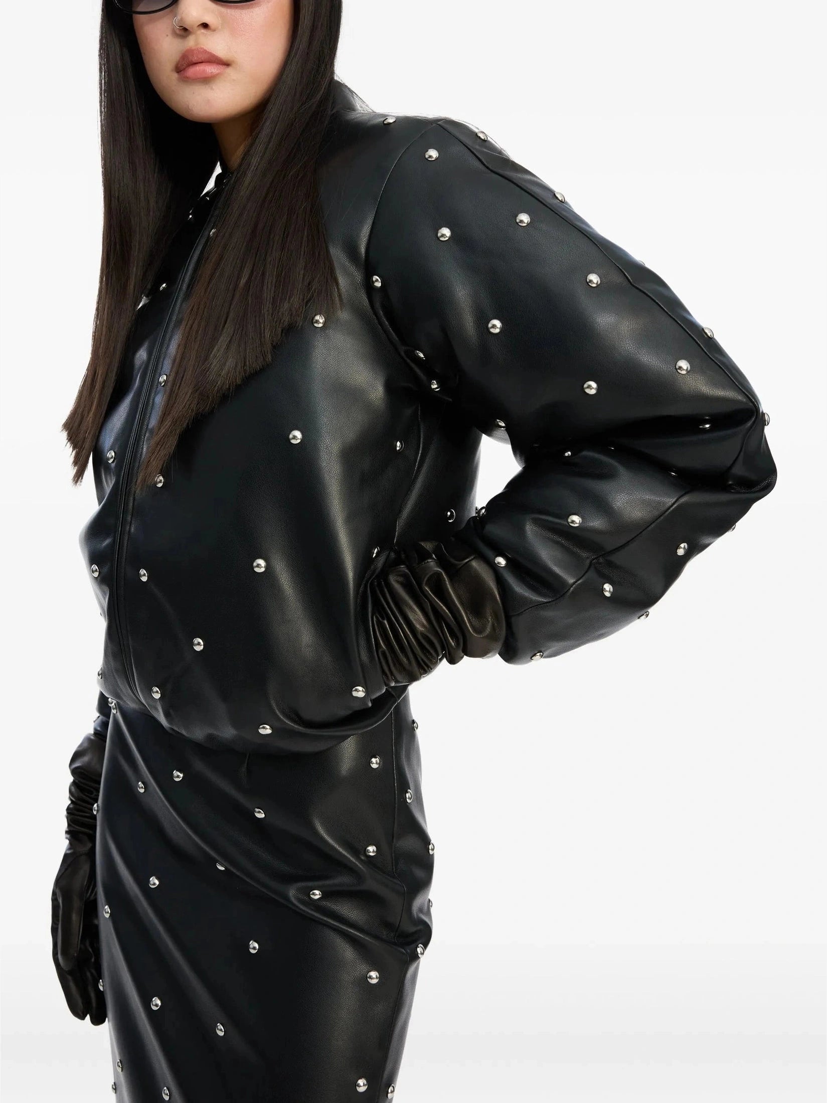 Studed padded jacket