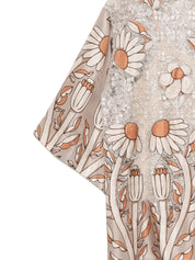 Floral-print top taupe
