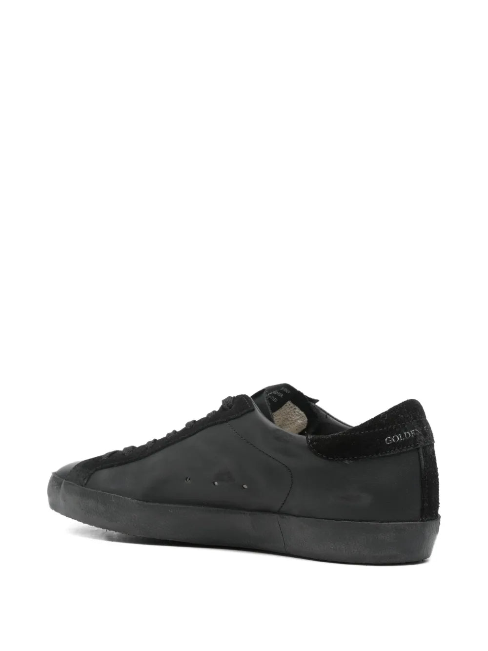 Super-star nappa upper toe and tongue suede star heel and list