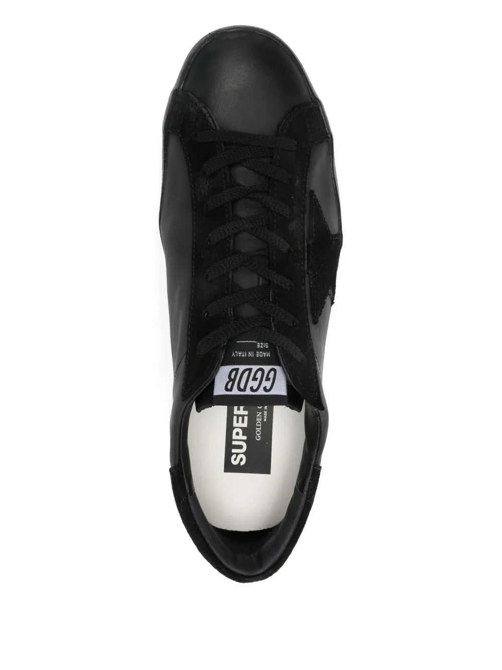 Super-star nappa upper toe and tongue suede star heel and list