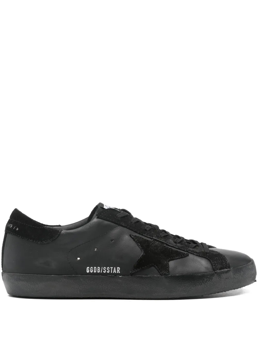 Super-star nappa upper toe and tongue suede star heel and list