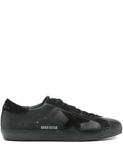 Super-star nappa upper toe and tongue suede star heel and list