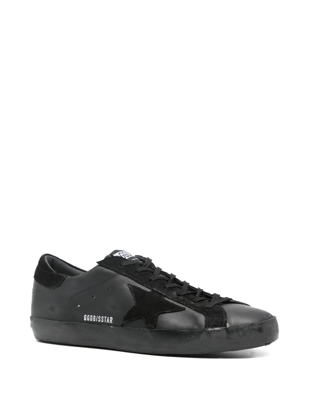 Super-star nappa upper toe and tongue suede star heel and list