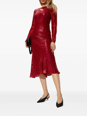 RED FIL COUPE MIDI DRESS