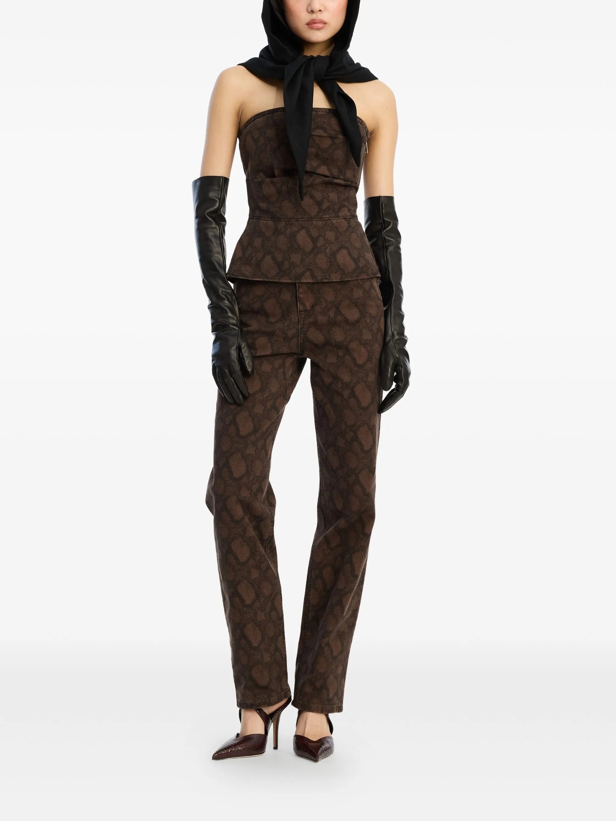 Printed Straight Jeans