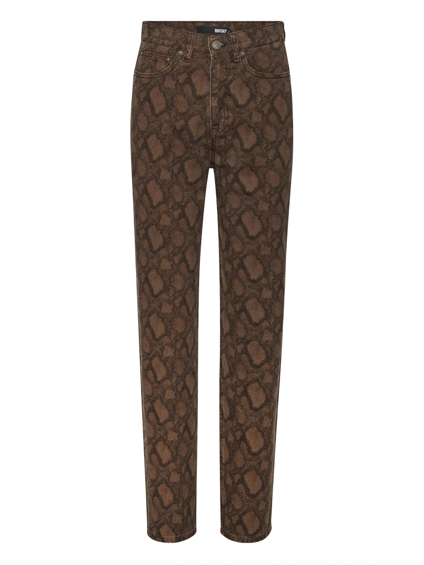 Printed straight jeans